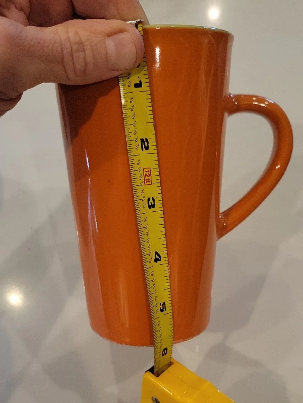 Orange Ceramic Tall Planter Mug